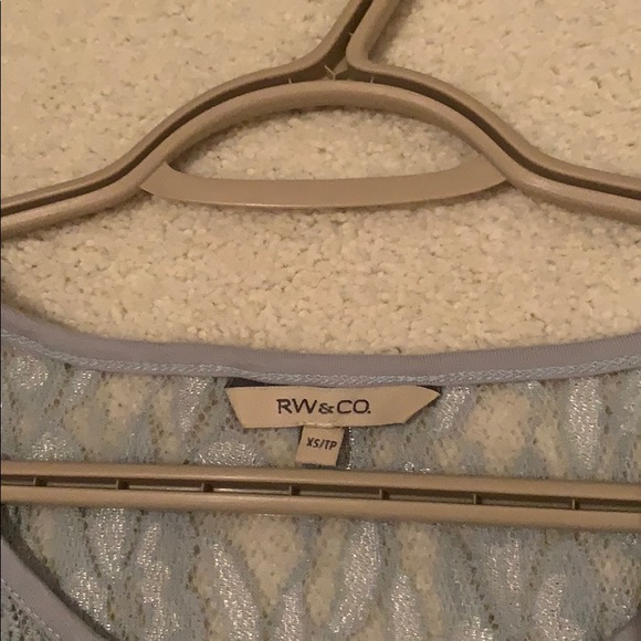 RW&CO Lace baby blue top - Picture 3 of 3